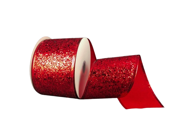 2.5" Super Glitter Red Ribbon