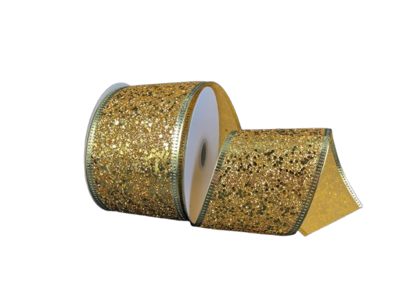 2.5" Super Glitter Gold Ribbon