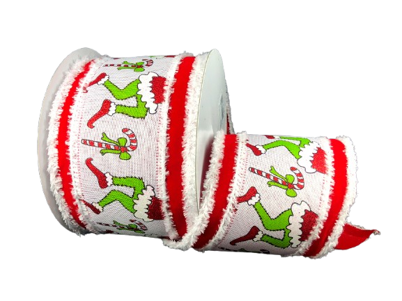 4" Grinch Legs Velvet Ribbon