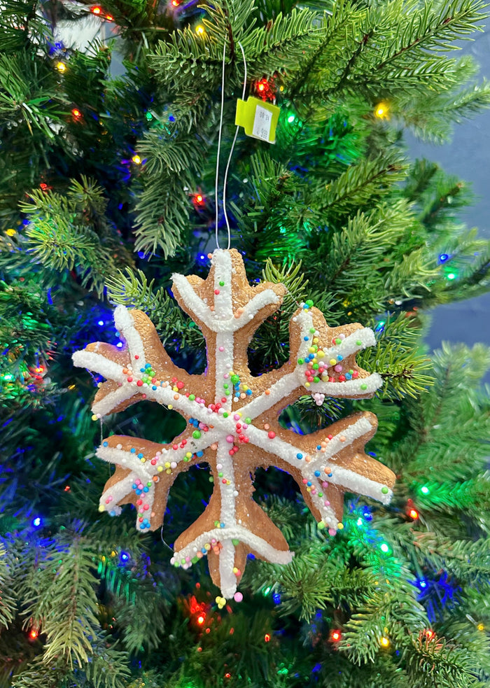 7" Gingerbread Snowflake Ornament