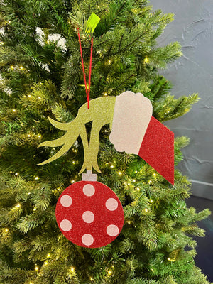 12" Grinch Hand & Ball Ornament