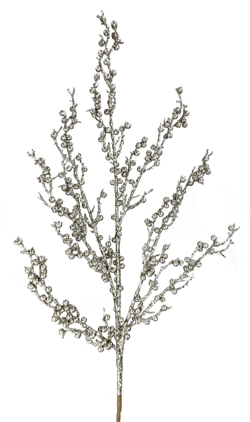 34" Champagne Berry Twig Spray