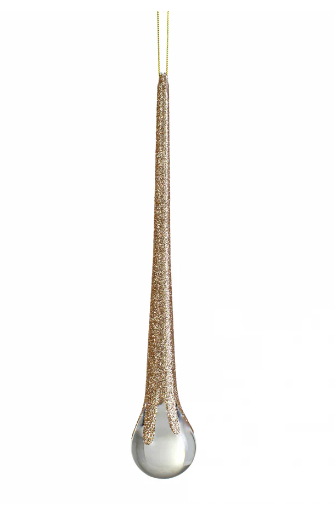 10" Champagne Icicle Ornament
