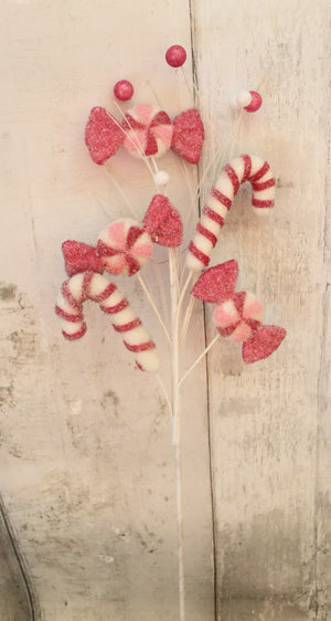 29" Pink & Red Candy Spray