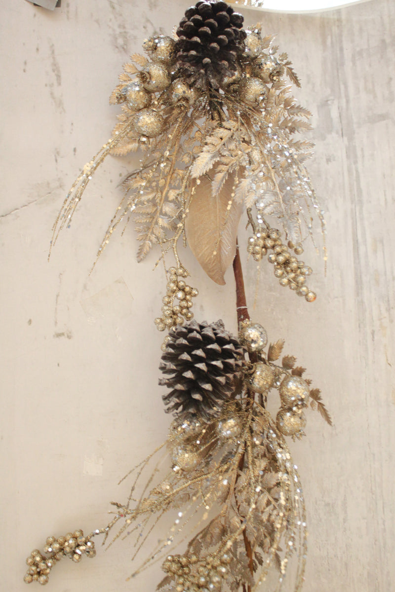 72" Champagne Fern Christmas Garland Ellis Home & Garden