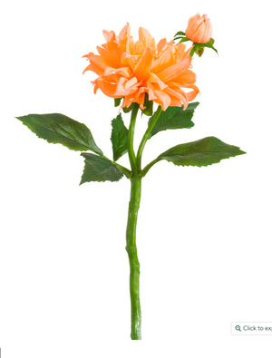 13.5" Coral Dahlia Spray