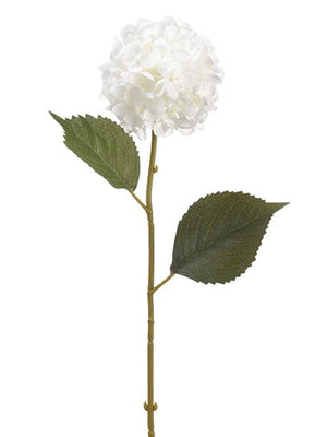 23" Small Cream Hydrangea Stem