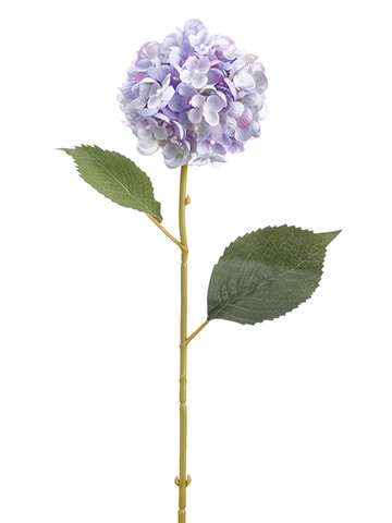 23" Small Lavender Two Tone Hydrangea Stem