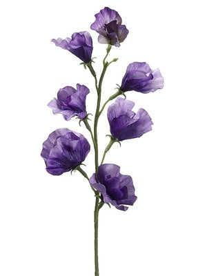 22" Dark Lavender Sweet Pea Spray