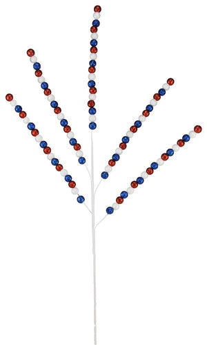 32" Patriotic Glitter Ball Spike Spray