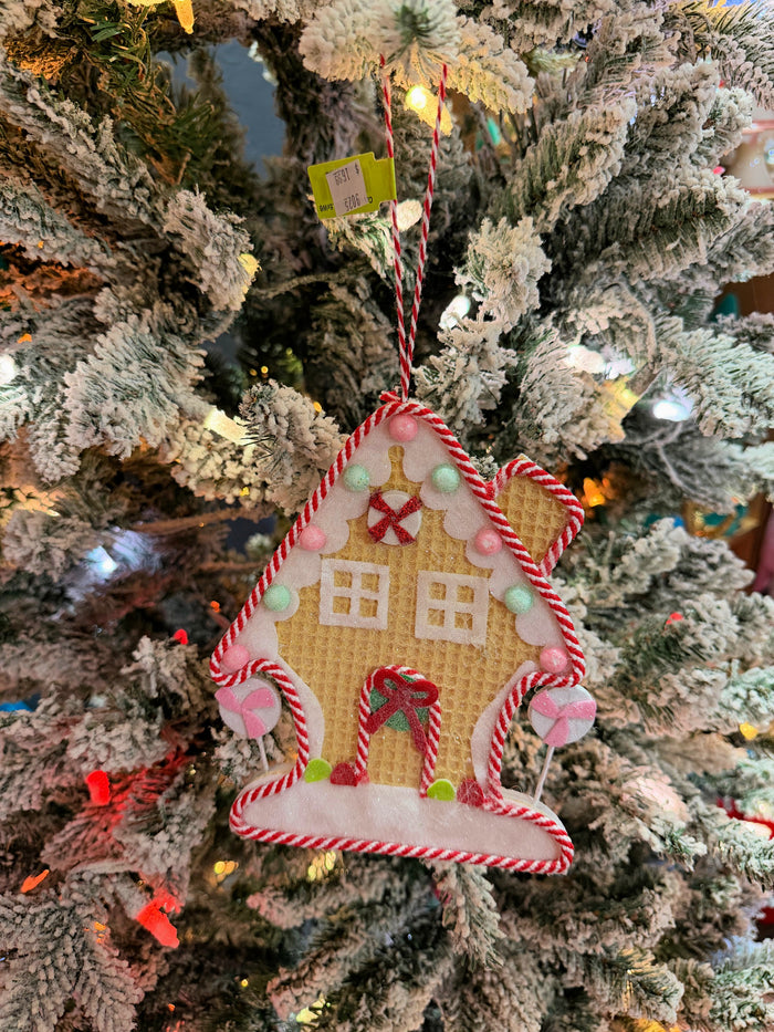 7.5" Pastel Candy House Ornament