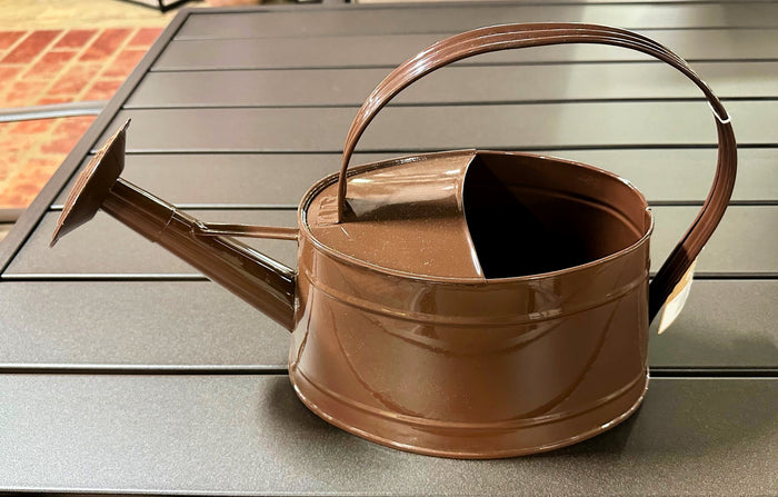 17" Oval Brown Watering Can
