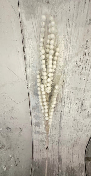 Glittered Berry Burst Spray White
