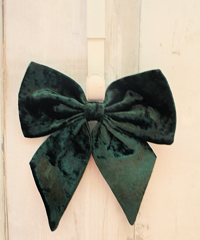 10" Hunter Green Velvet Bow
