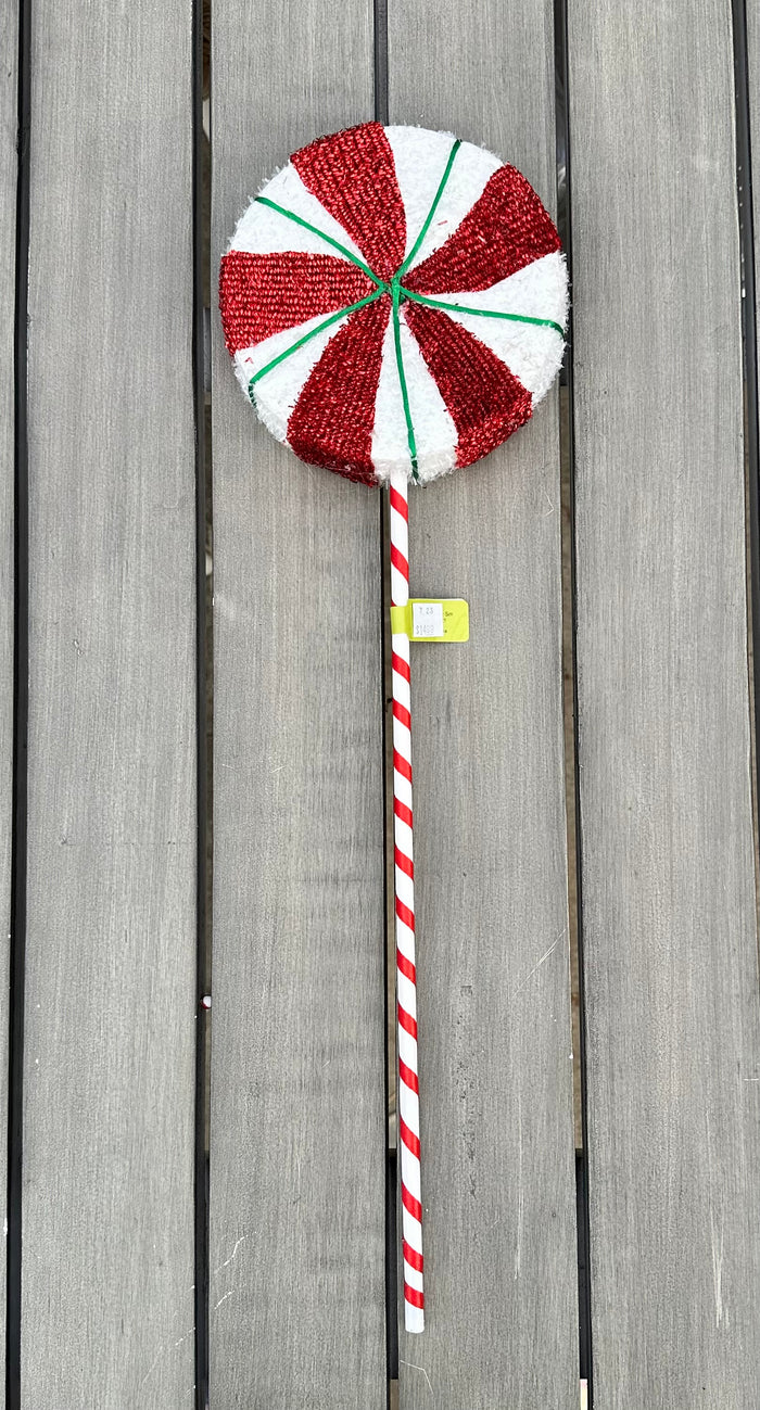 21" Red & White Lollipop Spray