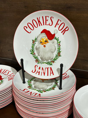 14" Cookies For Santa Platter