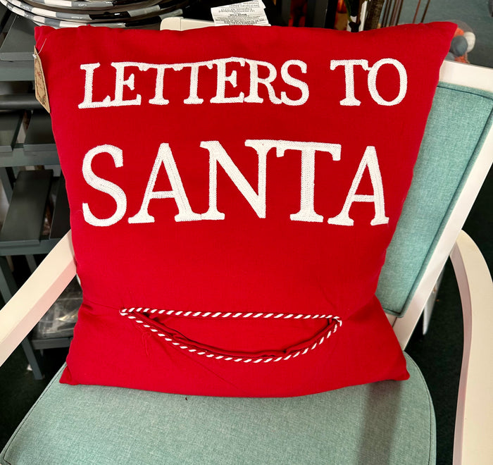 14" Letters to Santa Christmas Throw Pillow