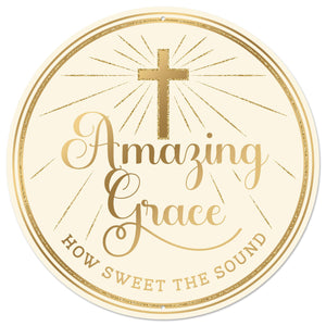 12" Amazing Grace Metal Sign