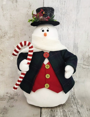 13.5" Plush Decorative Snowman