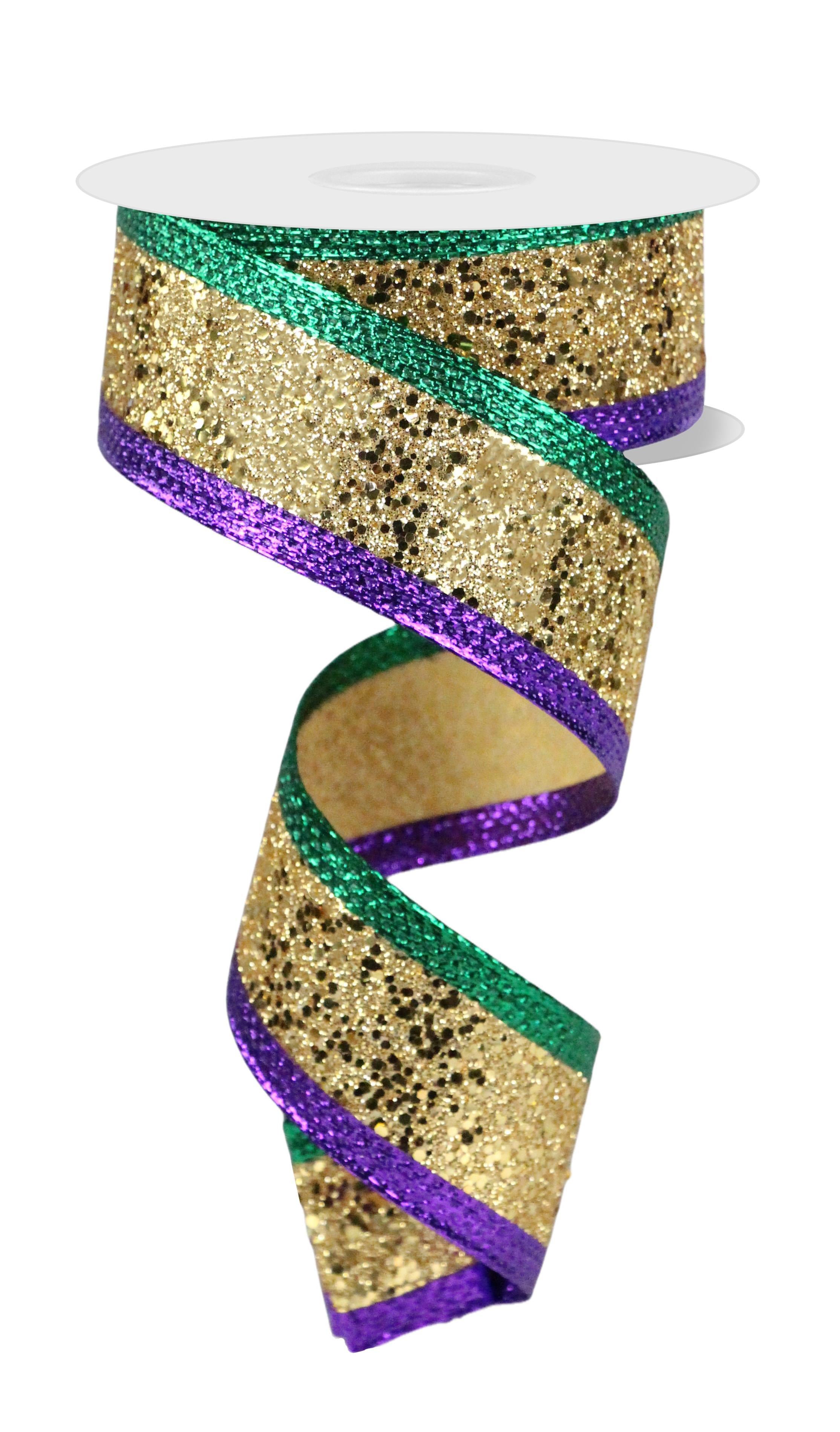 Ornate Loop Diamond Mardi Gras Ribbon - Party Time, Inc.