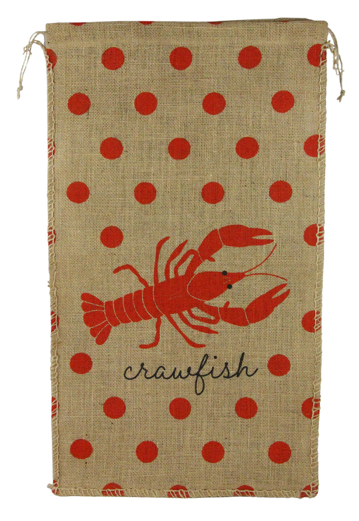 28" Crawfish Burlap Bag