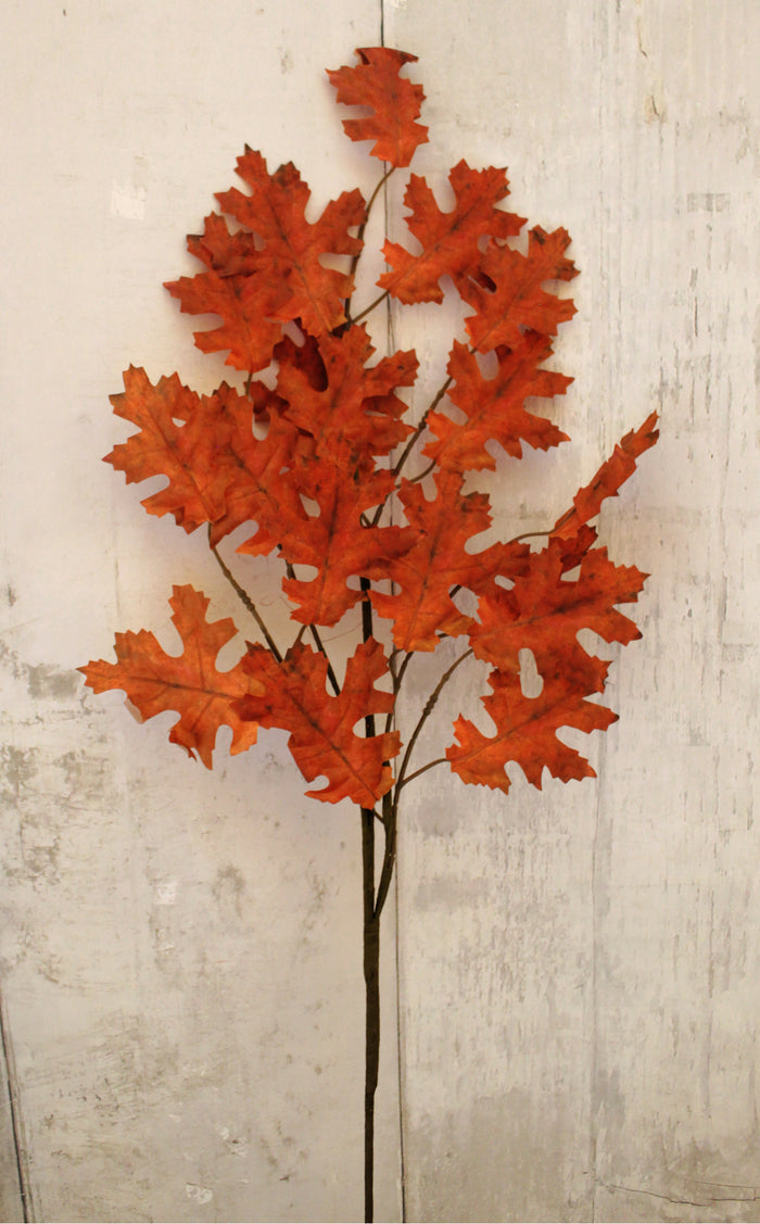 35" Rust Maple Leaves Stem