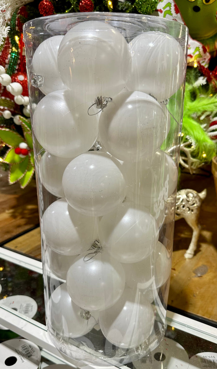 Matte White Ball Ornaments