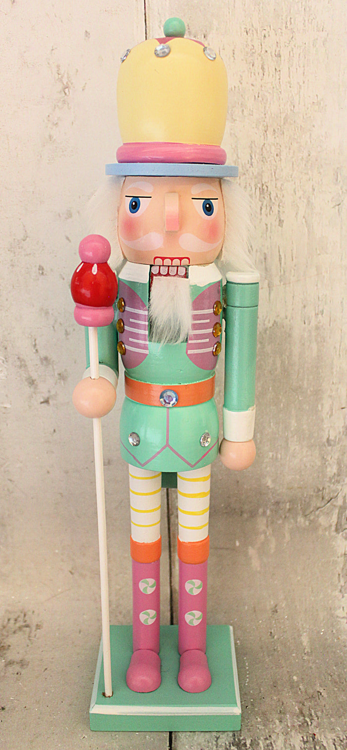 15" Pastel Wooden Nutcracker