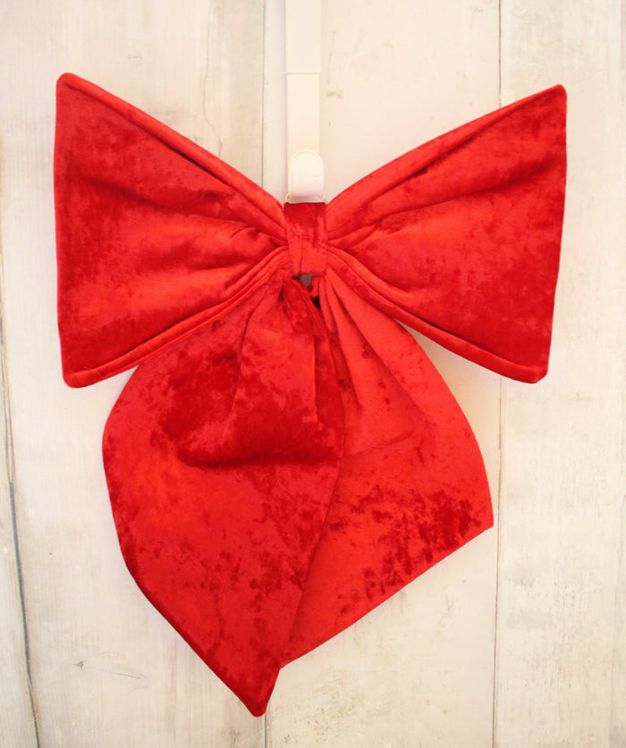 18" Red Velvet Bow