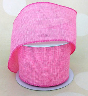 2.5" Pink Linen Spring Ribbon