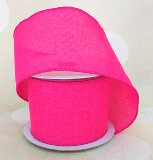 2.5" Hot Pink Linen Spring Ribbon