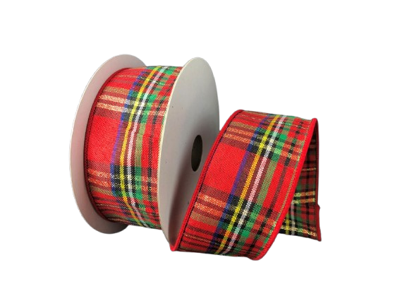 1.5" Tartan Plaid Christmas Ribbon