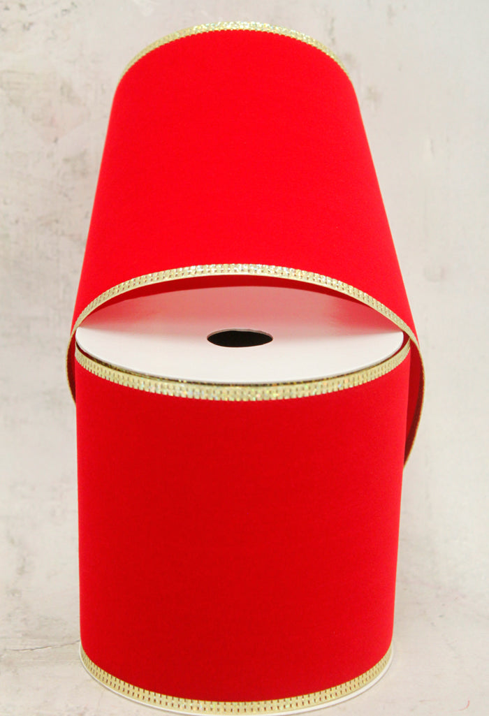 4" Red Velvet Ribbon