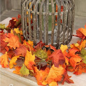 6' Maple Leaves Chain Garland-Fall Harvest Garland-Ellis Home & Garden