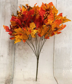 Fall Maple Leaf Floral Bush-Fall Harvest Floral Bushes-Ellis Home & Garden