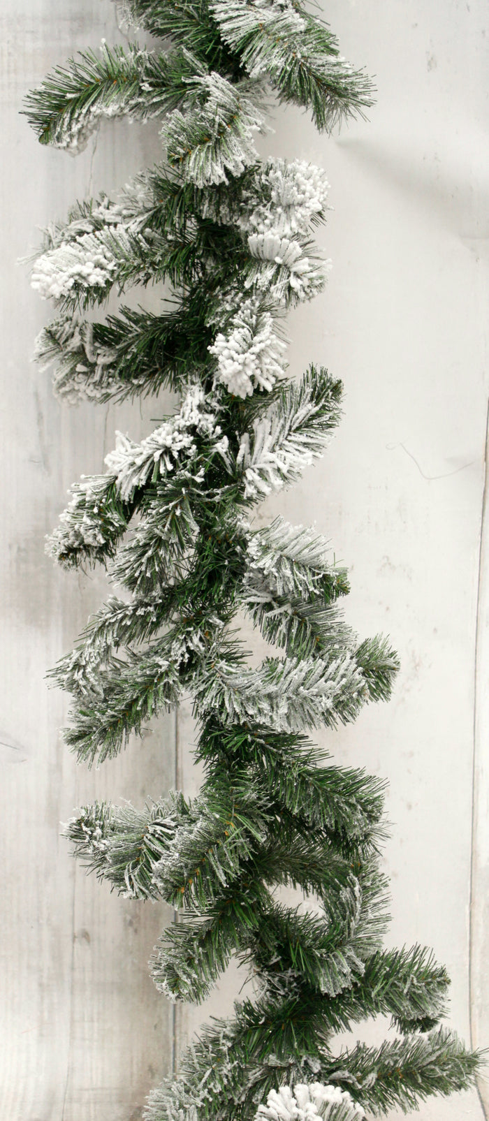 9' Flocked Fir Garland