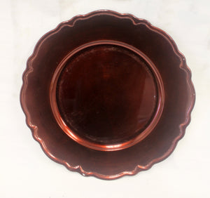 13" Charger Plate with Scalloped Rim - Brown-Christmas Decor-Ellis Home & Garden