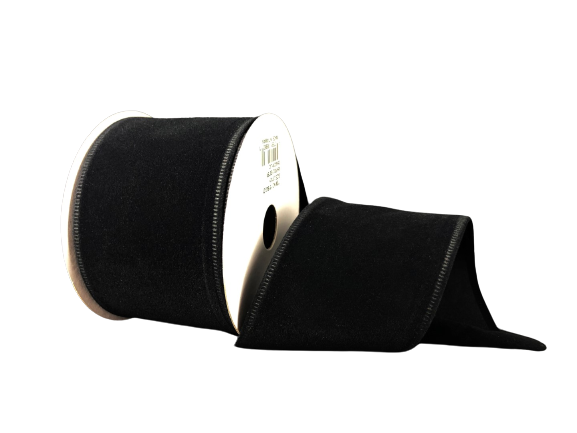 2.5" Black Velvet Ribbon