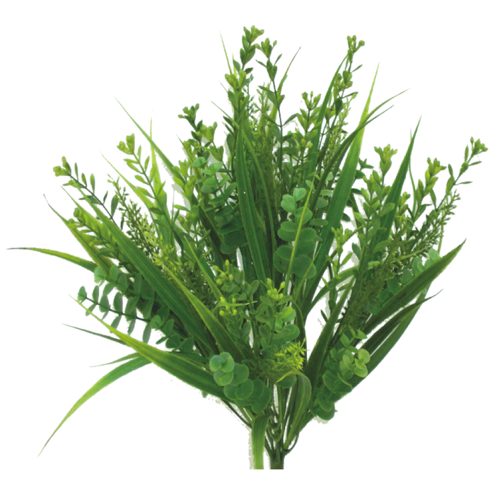 15" Mixed Plastic Grass Bush