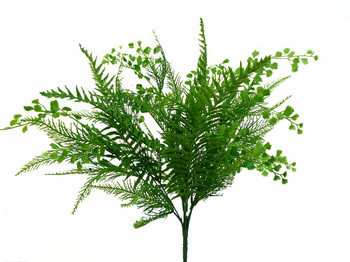 20" Mixed Plastic Spring Fern Bush