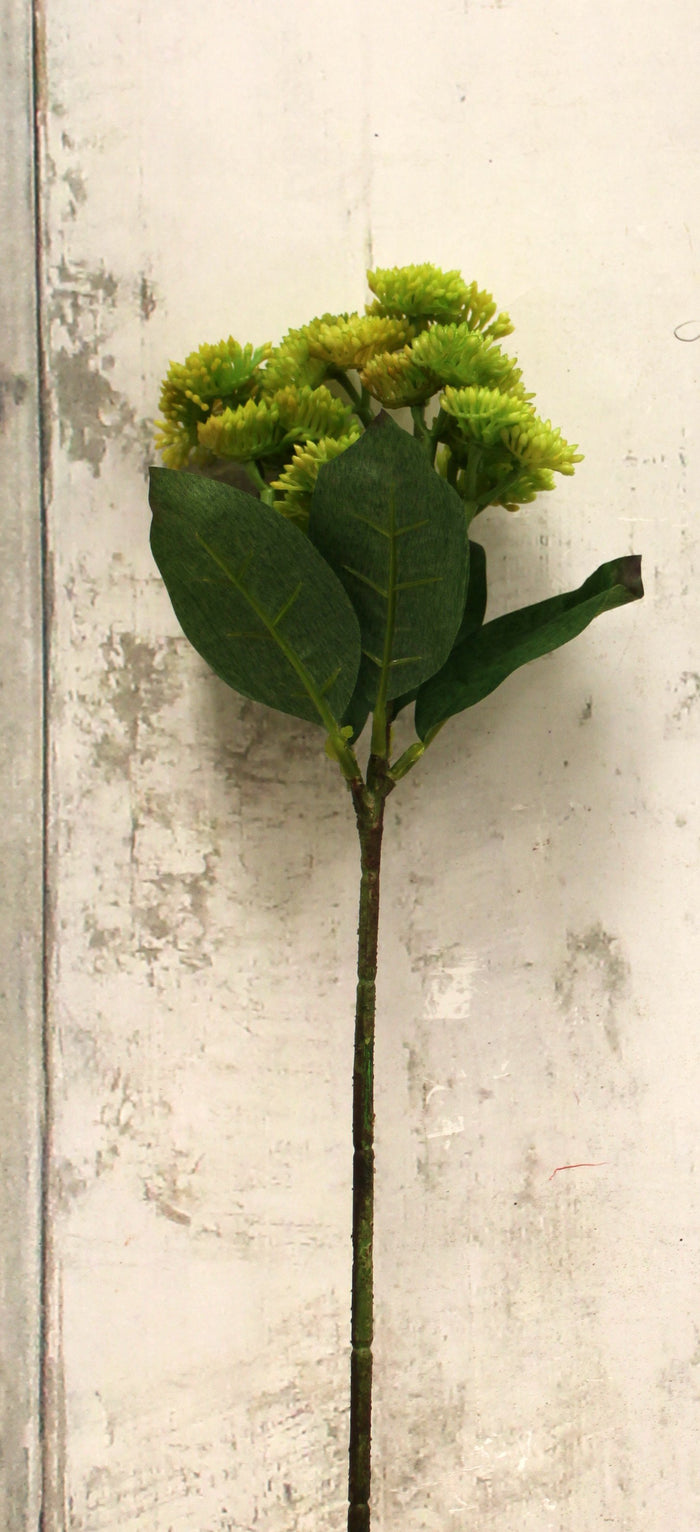 14" Green Sedum Floral Spray