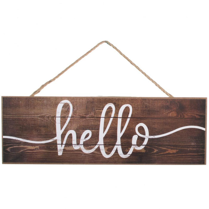 15" Hello Wood Sign