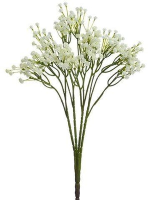 15" White Gypsophila Bush-Spring Floral-Ellis Home & Garden