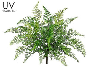 17" UV Protected Leather Leaf Fern Greenery Bush-Greenery-Ellis Home & Garden