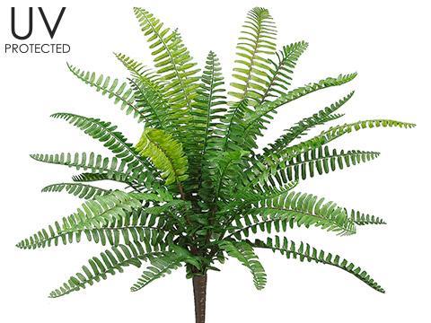 19" UV Protected Boston Fern Floral Bush