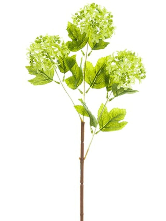 24.5" Light Green Snowball Floral Spray