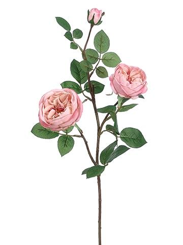 29" Soft Pink Cabbage Rose Floral Spray