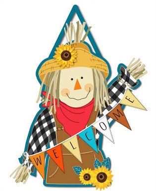 Fall Scarecrow Welcome Door Decor