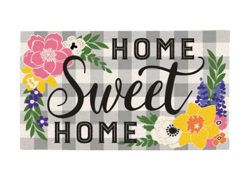 Home Sweet Home Plaid Coir Mat - 2RM749