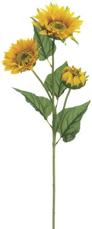 32" Sunflower Floral Spray - Yellow-Floral Stems-Ellis Home & Garden